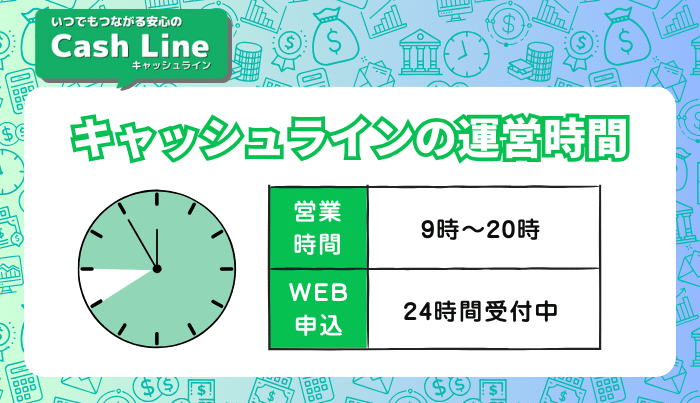 キャッシュラインの運営時間は？
