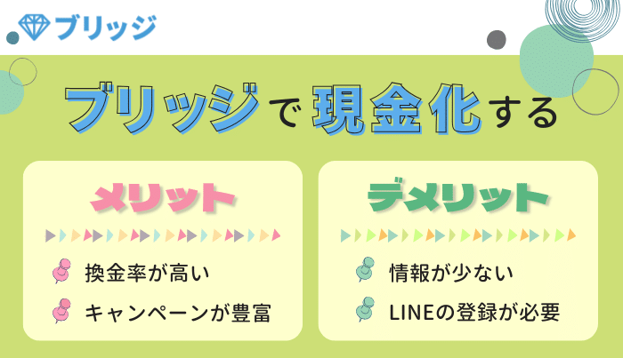 ブリッジで現金化するメリット・デメリットは?